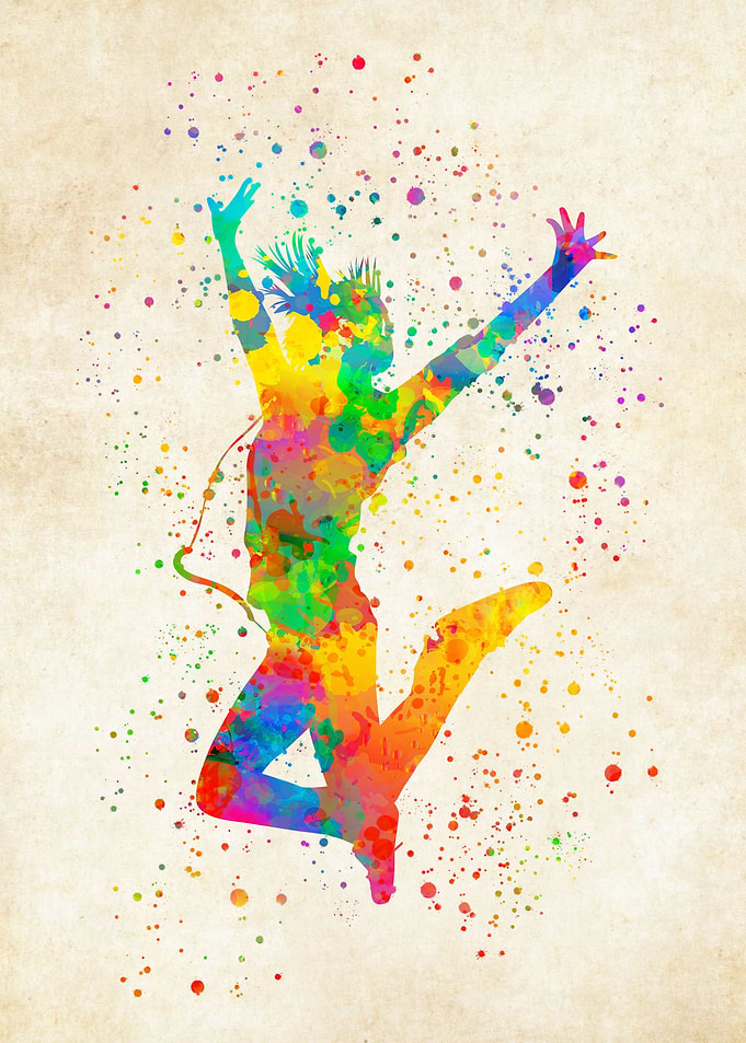 Dancing watercolor