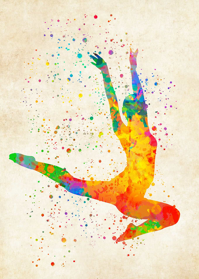Dancing watercolor