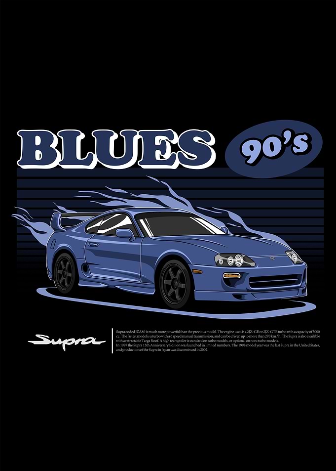 Toyota Supra Blues 90s 2