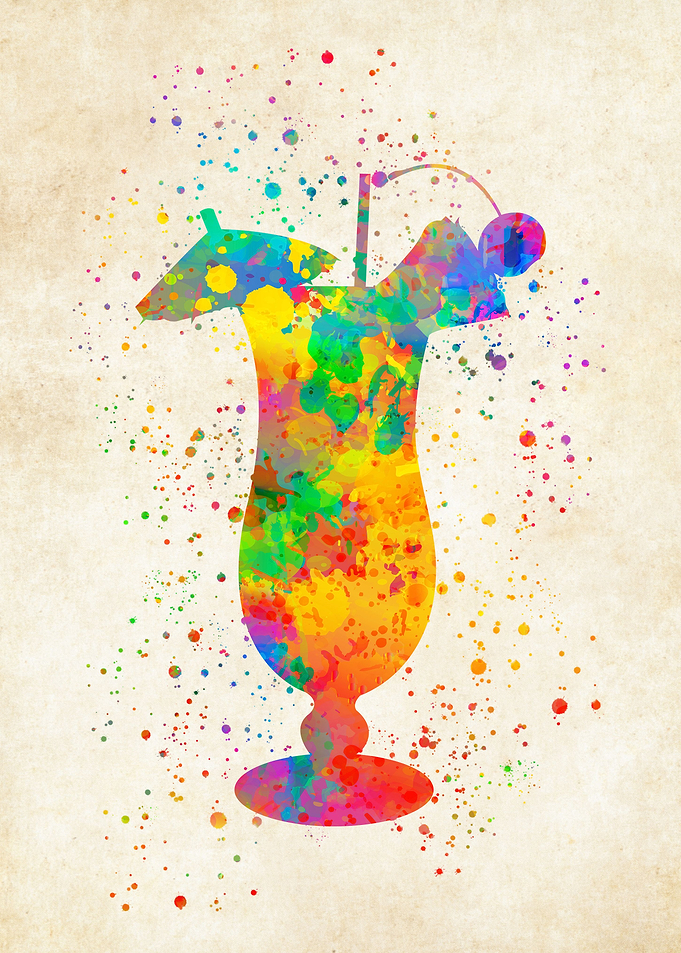 Cocktail watercolor