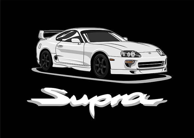 Toyota Supra White 90s 5
