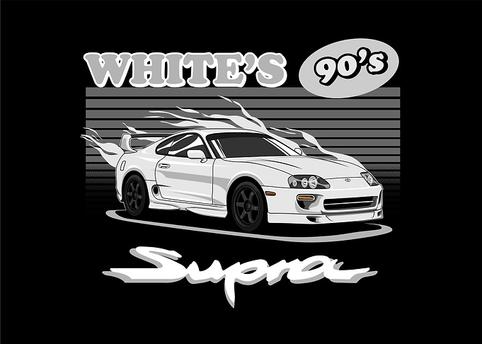 Toyota Supra White 90s
