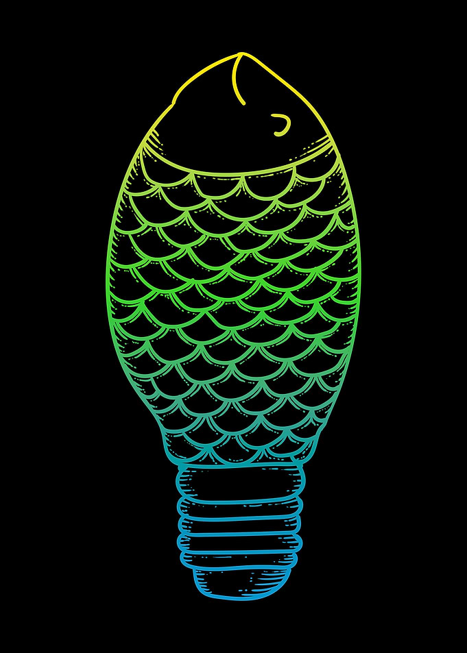 lamp fish art