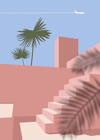 Boho travel art Morocco