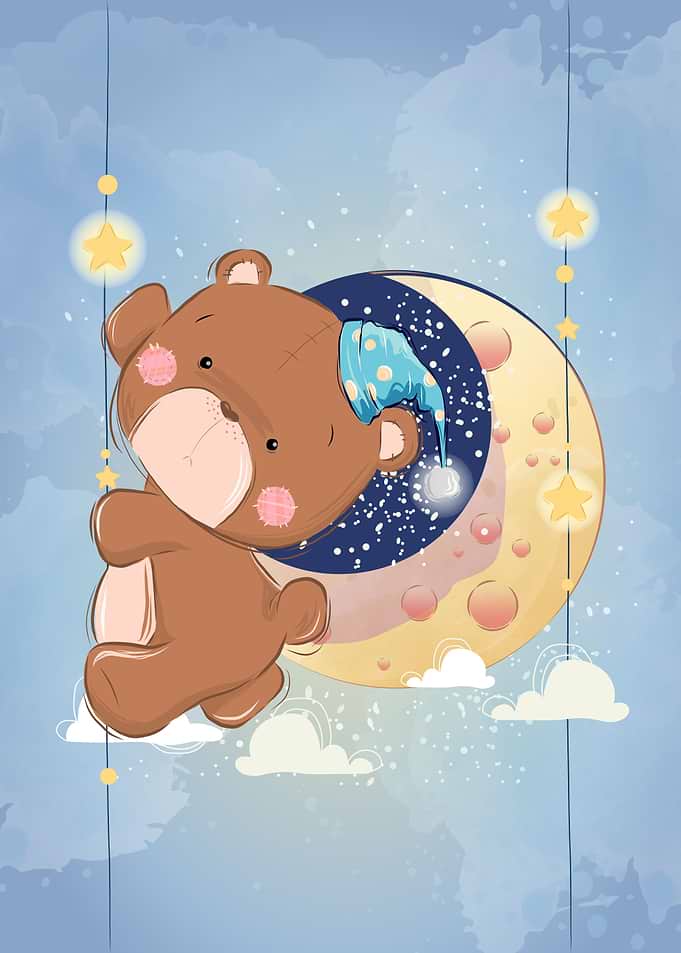 Bear Climbs Up To The Moon