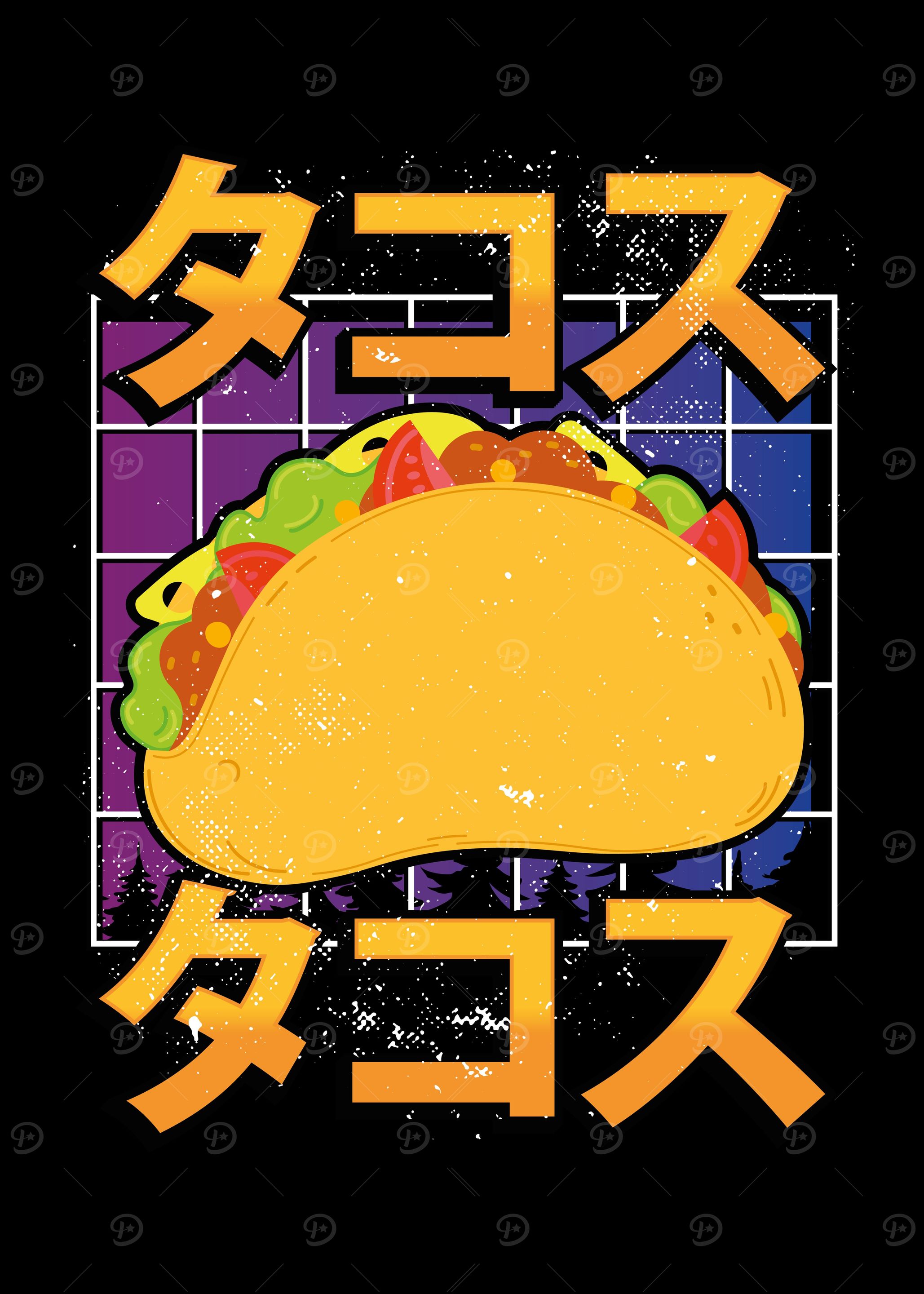 Cute kawaii taco