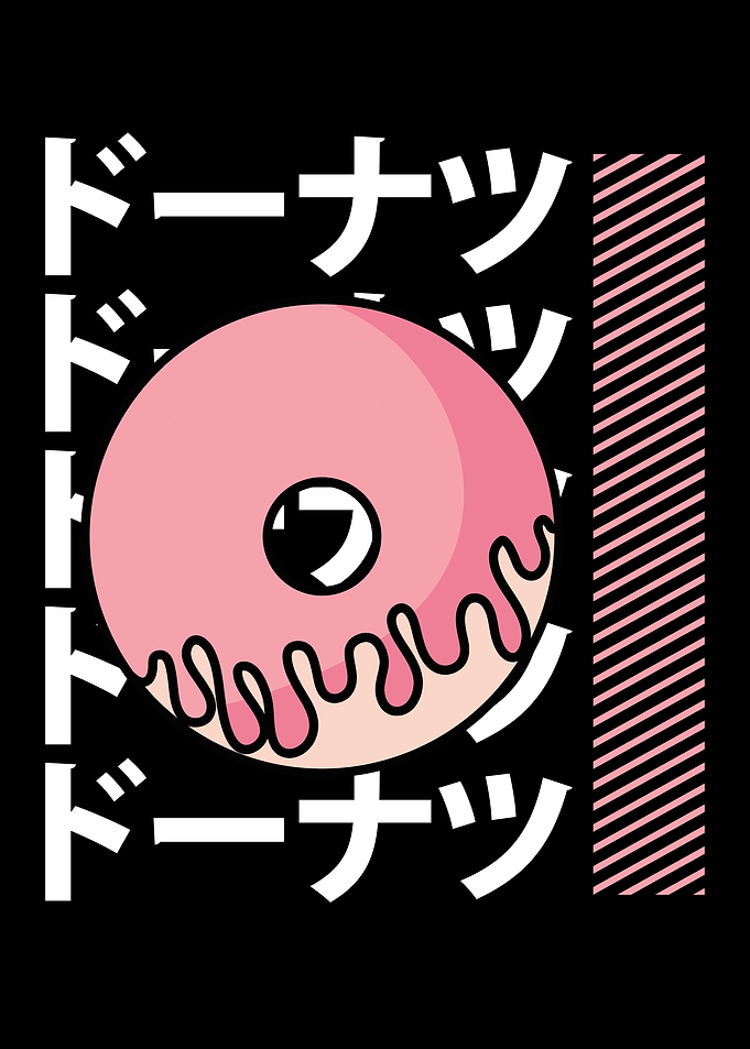 Cute kawaii donut