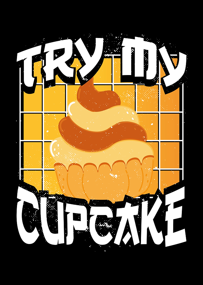 Cute kawaii cupcake