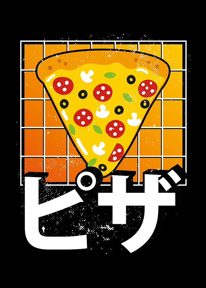 Cute kawaii pizza
