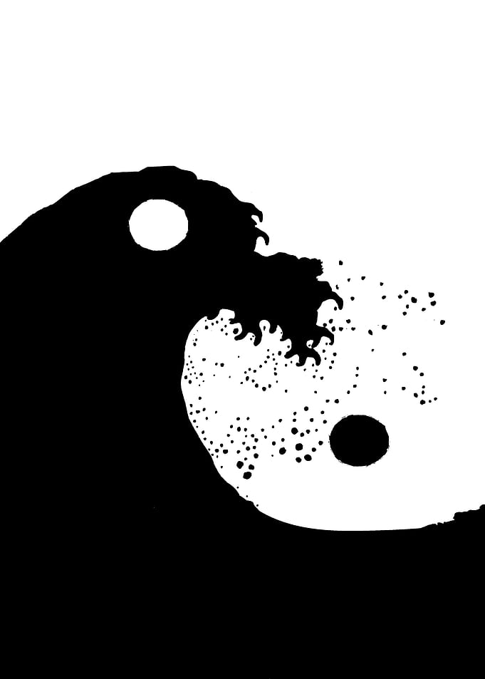 Yin and yang wave Kanagawa
