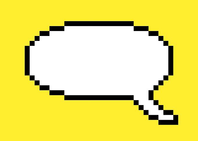 Pixel art speech bubble ea