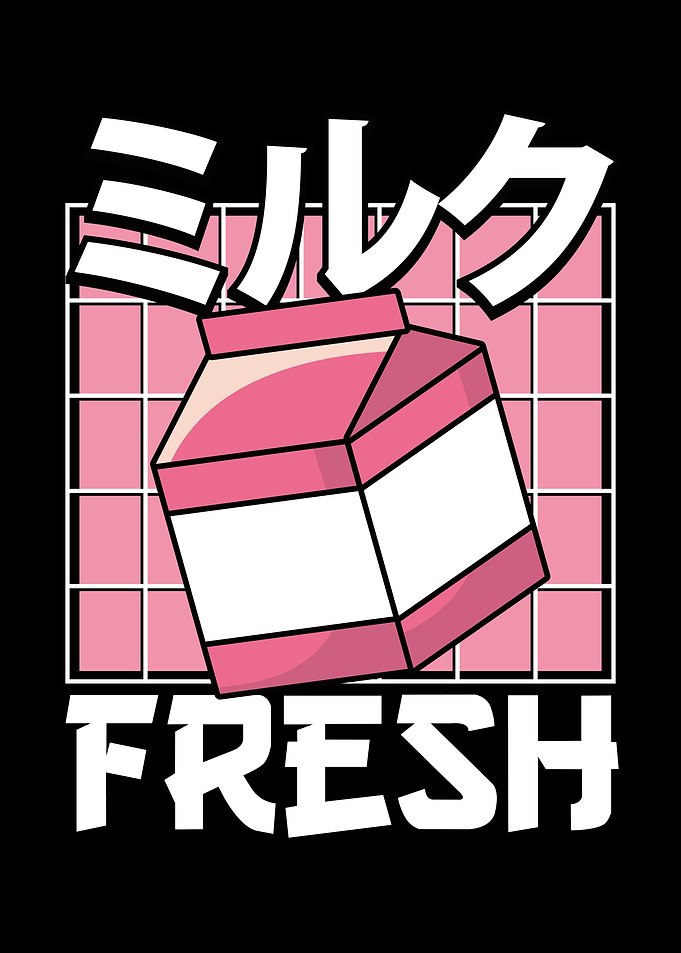 Cute kawaii fresh milk