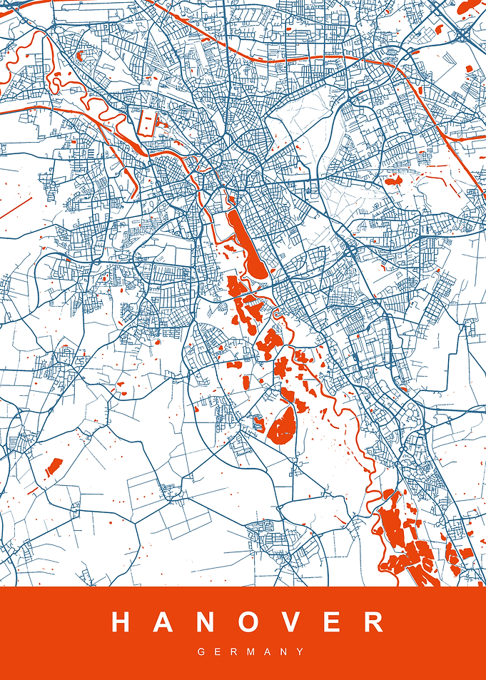 HANOVER Map GERMANY