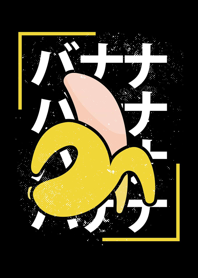 Cute kawaii banana