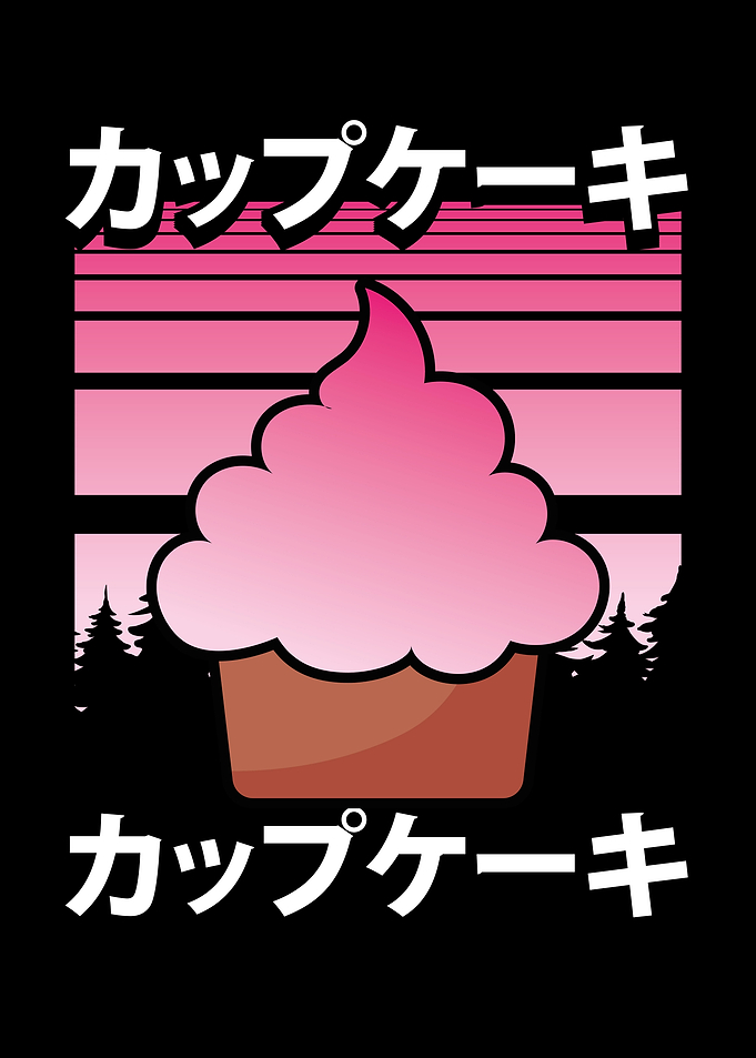 Cute kawaii muffin cake