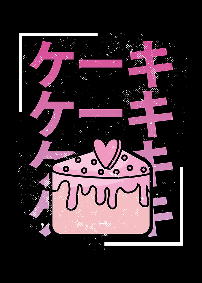 Cute kawaii love cake