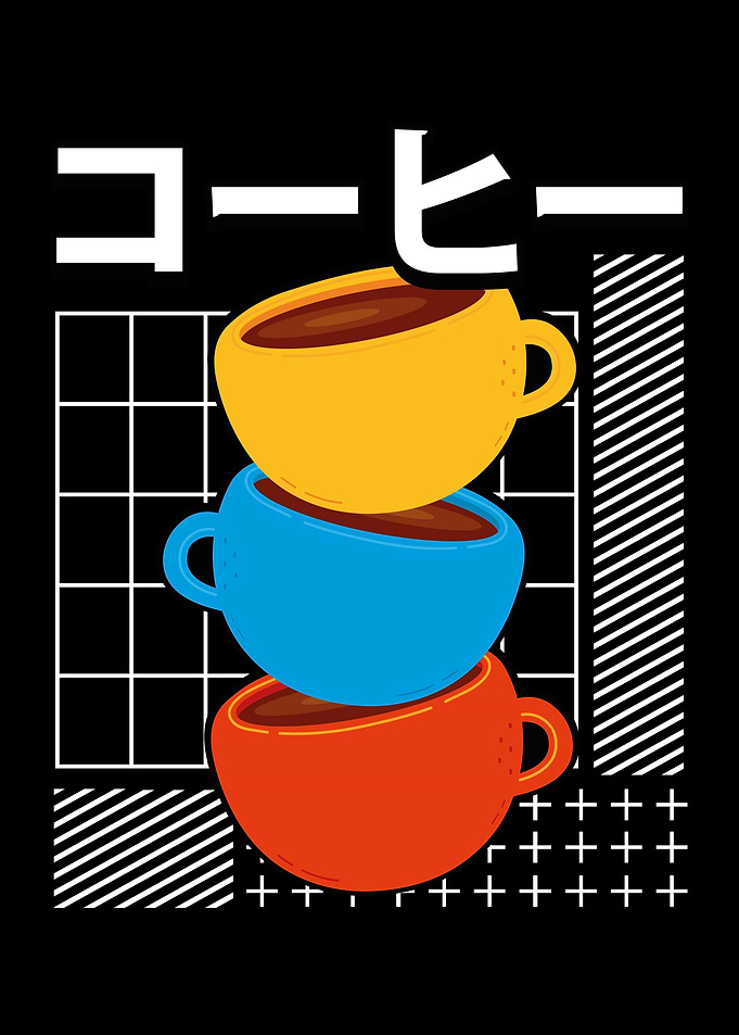 Cute kawaii color cups