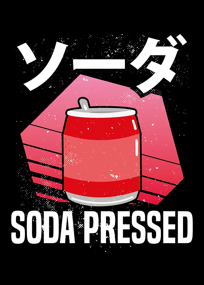 Cute kawaii soda pressed