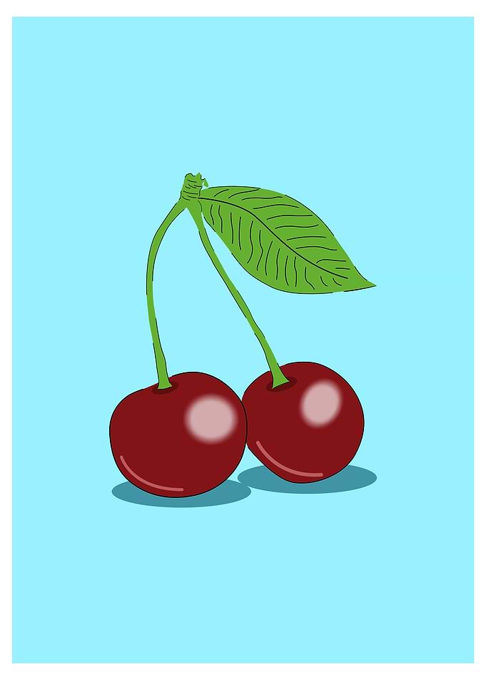 Minimalist Art Cherry