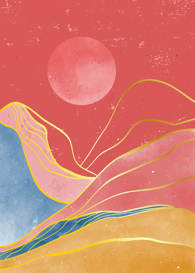 Abstract Mountain art