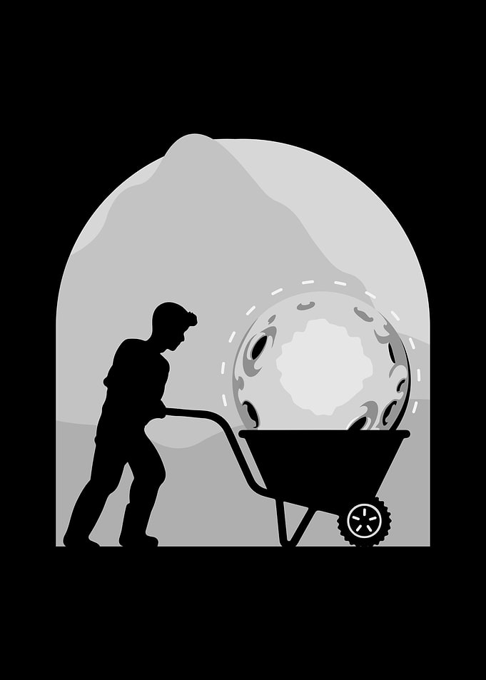 Men with moon