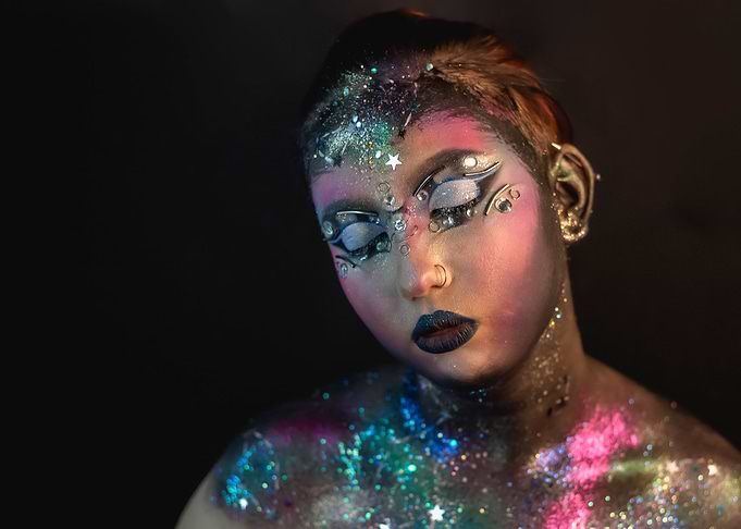 Creative makeup of a girl