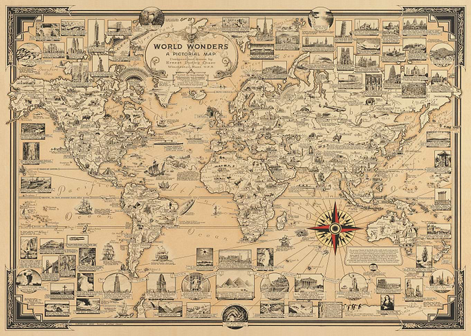 World wonders map