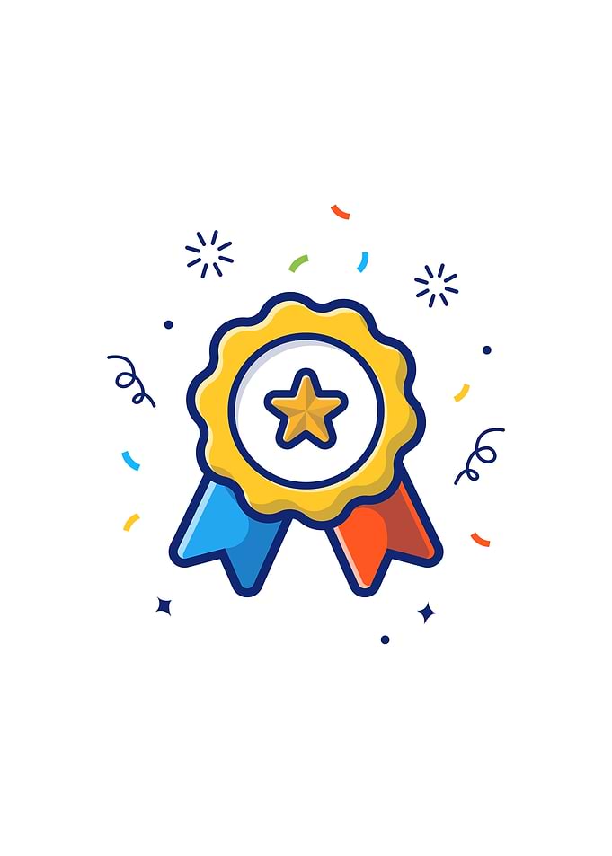 Star Badge Ribbon Cartoon
