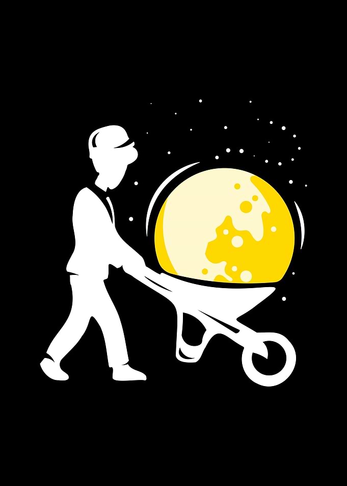 Men with moon