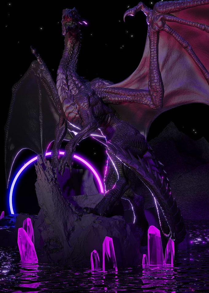 dragon on the rock