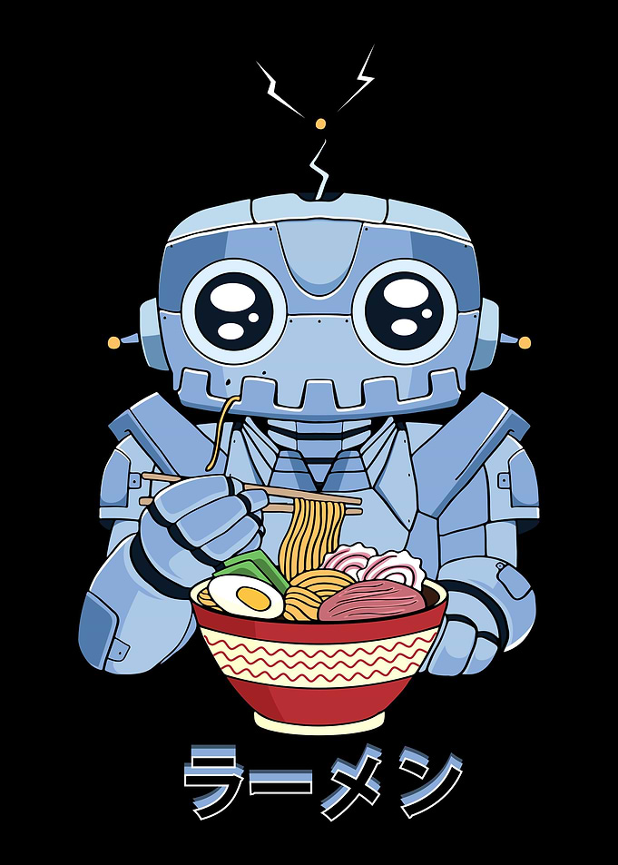 Cyborg Robot Ramen Noodles