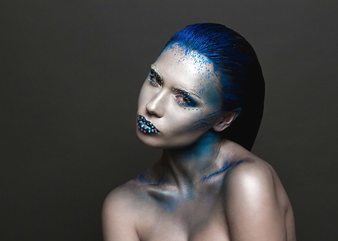 Blue Hair and Rhinestones