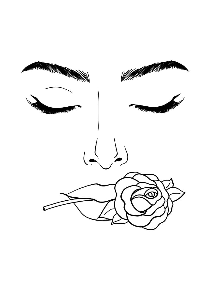 One Line Art Woman