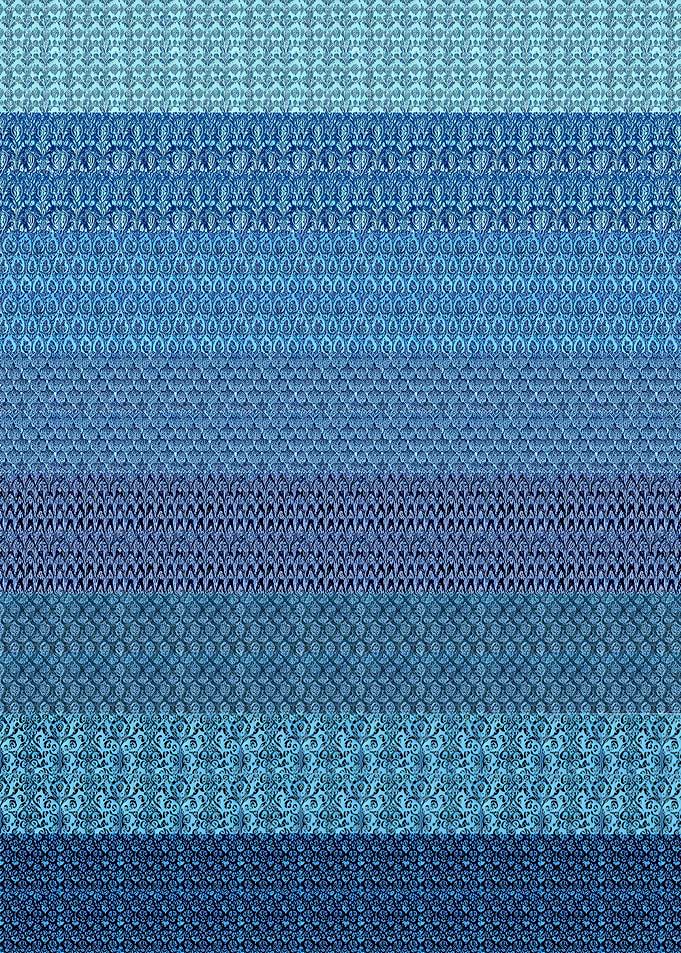 Damask Electric Blue
