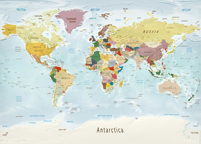 Physical World map