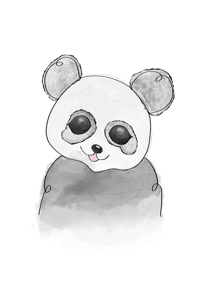 Watercolor Baby Panda