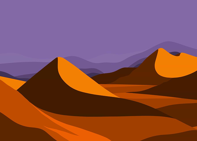 desert abstract at night