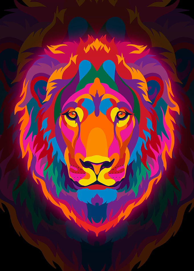 lion head popart