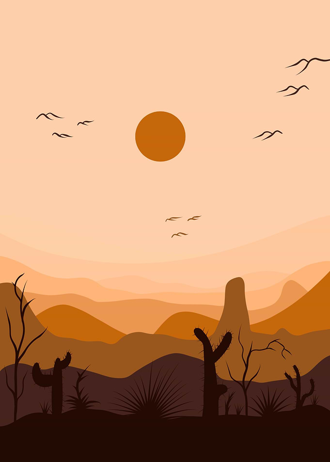 simple desert view