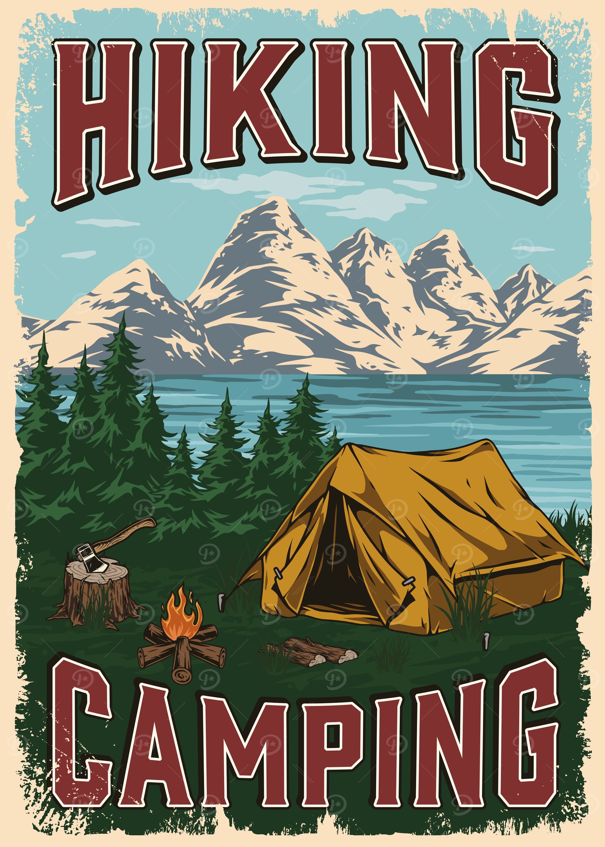 Hiking Camping Vintage
