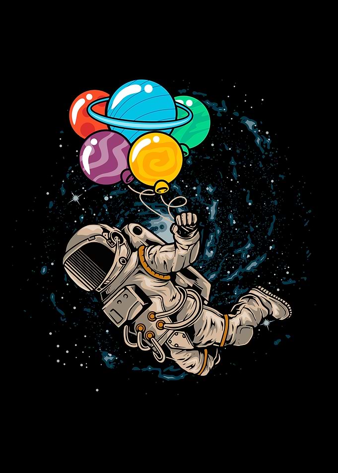 Astronaut With Balloons
