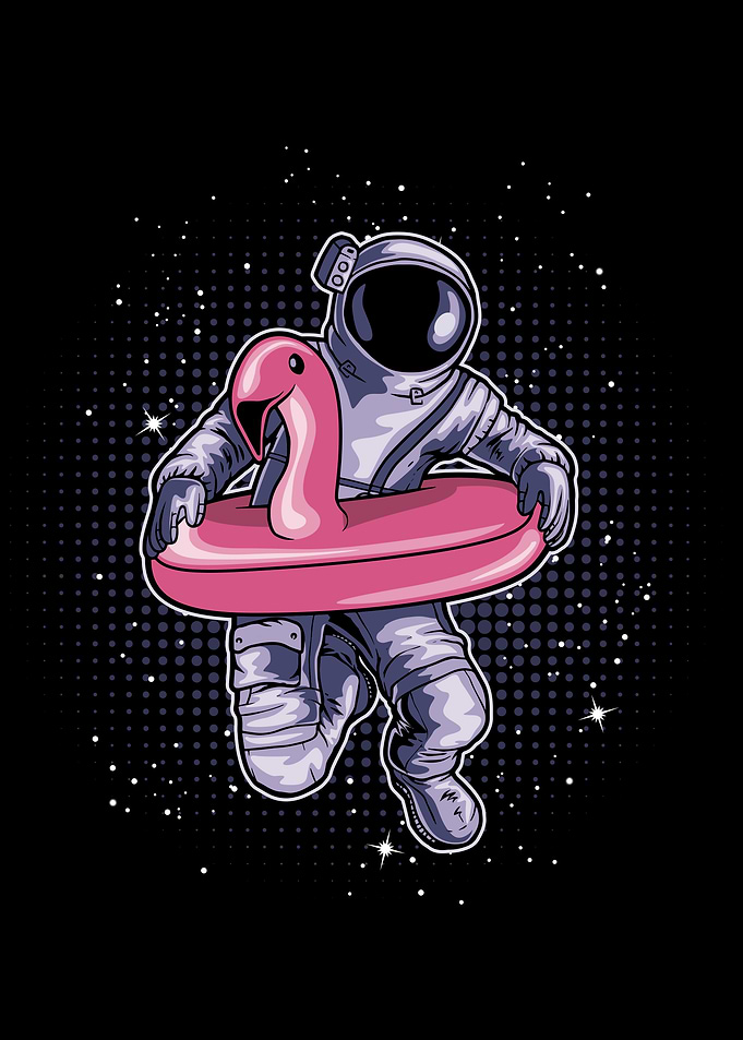 Funny Astronaut Summer