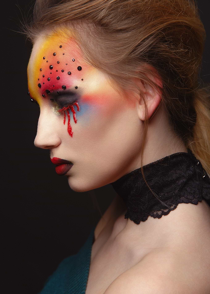 bloody eyes makeup