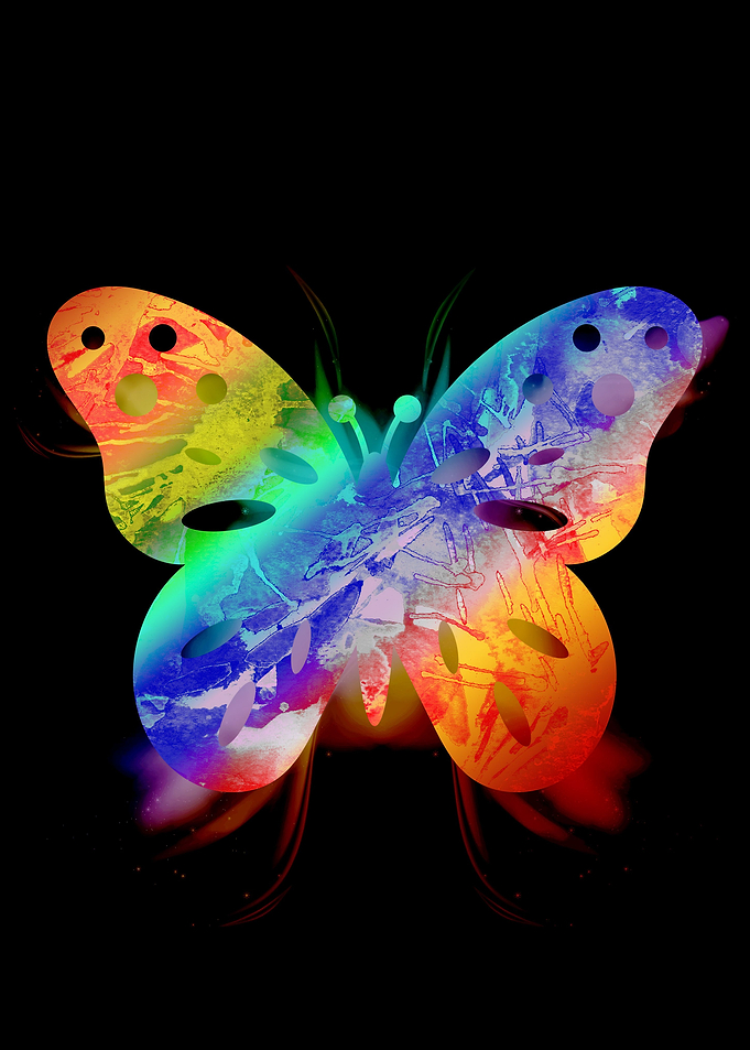 Color illusion butterfly