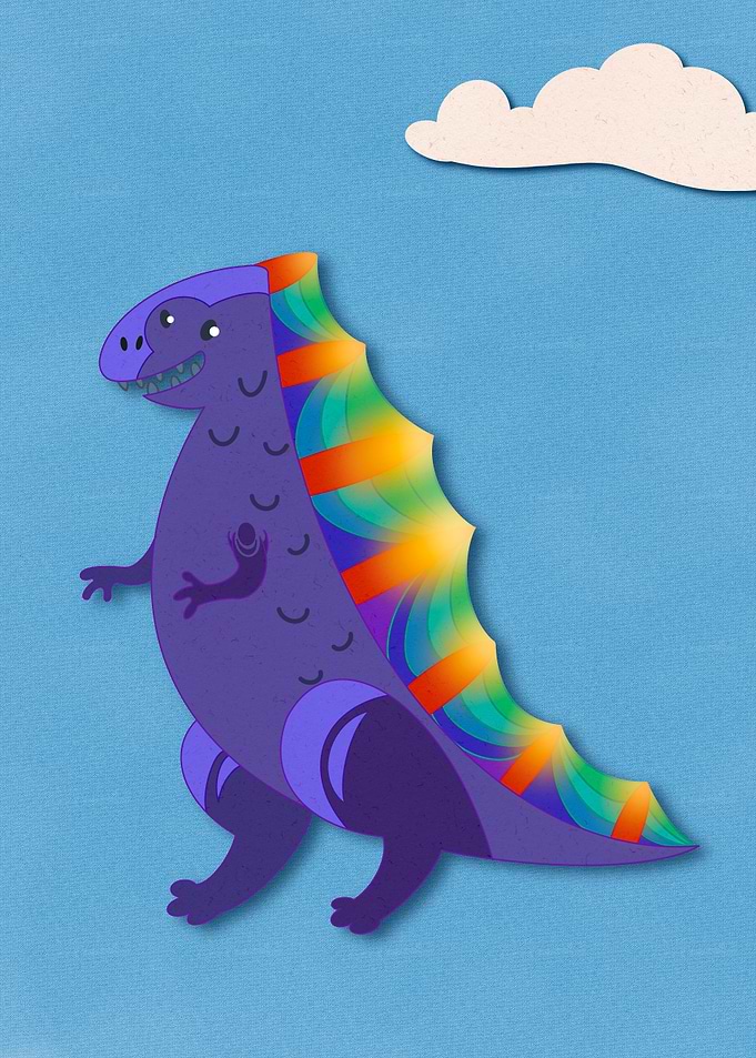 Rainbow Dinosaur for kids