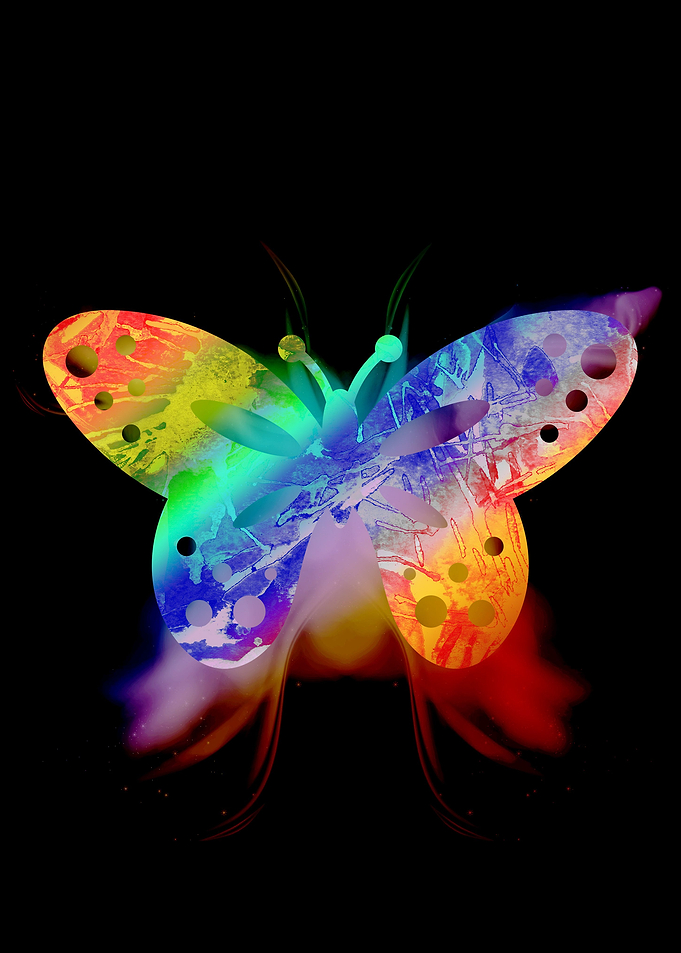 Color illusion butterfly