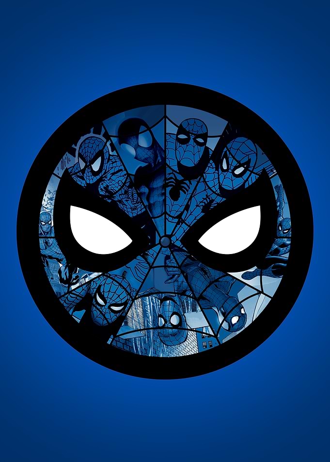 Spider-man blue logo