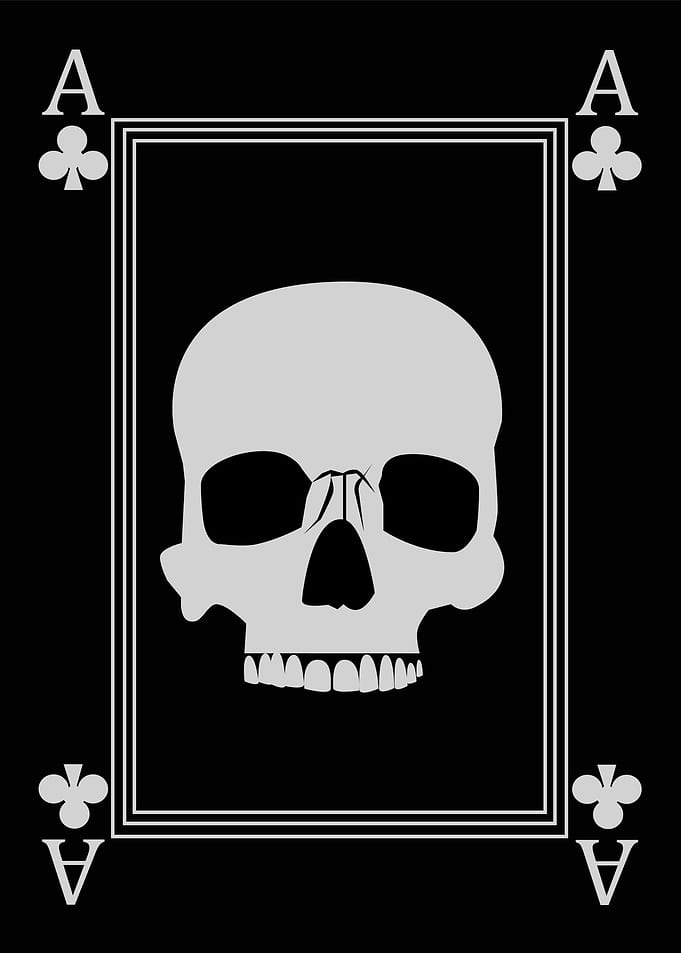 Poker Card with skull icon