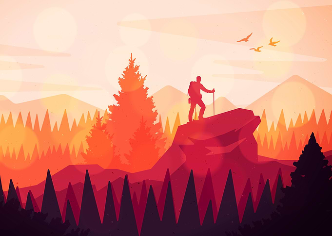 Hiking landscape