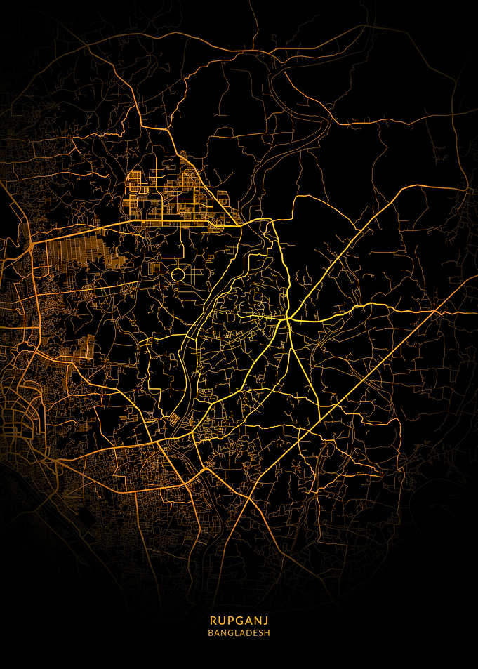 Rupganj City Map Gold